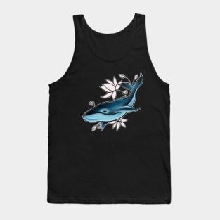 Whale with Lotus flower Tank Top